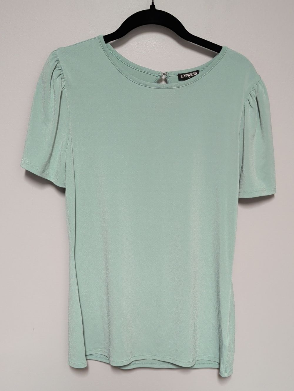 Express Mint Green Puff Sleeve Short Sleeve Tee